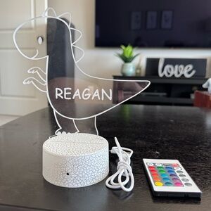 Personalized Reagan Dinosaur LED Night Light